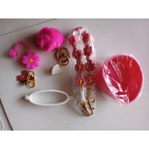 Silicone Boot And Charms For A 30 & 40 Oz  Tumblr Hot Pink